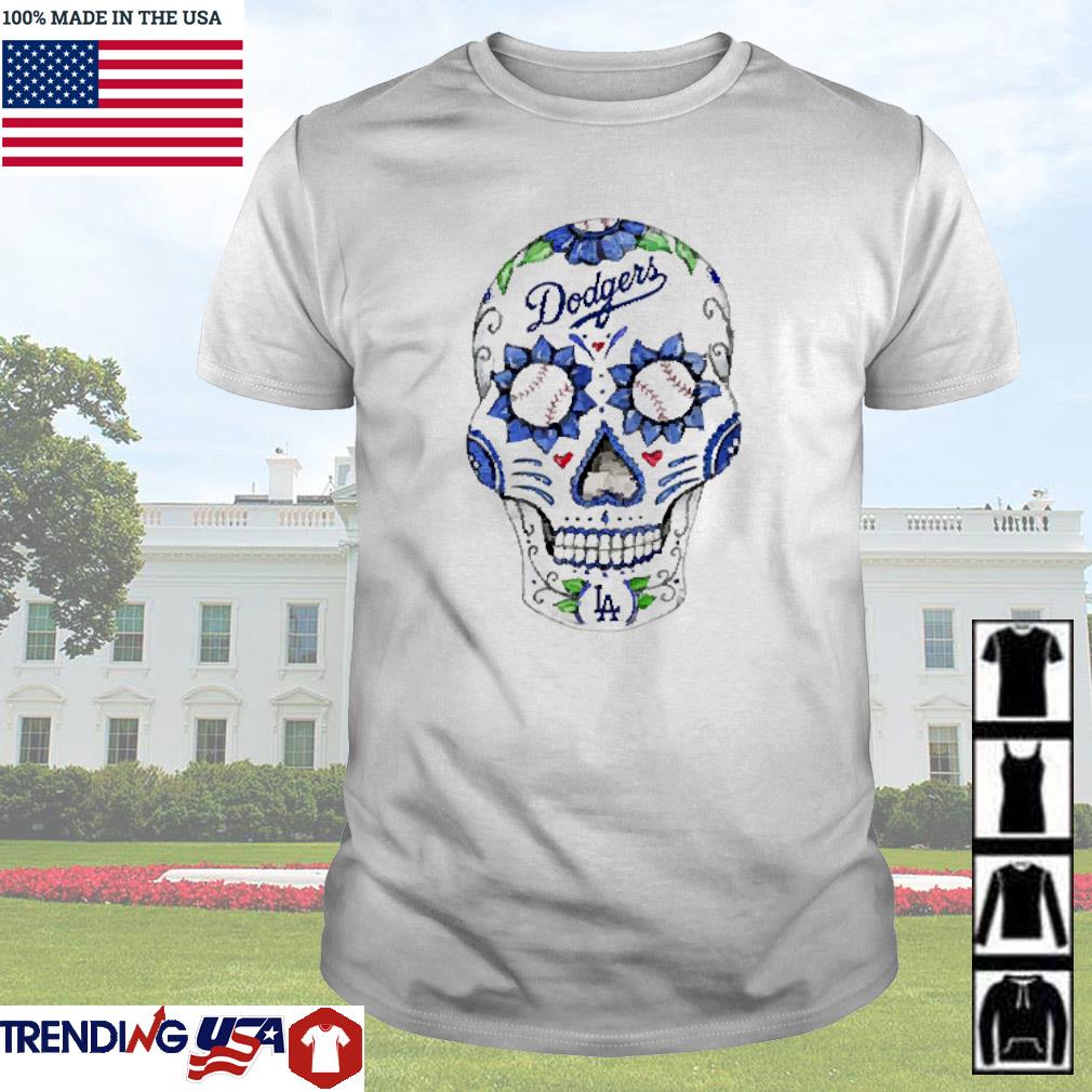 Women's Tiny Turnip Royal Los Angeles Dodgers Sugar Skull T-Shirt