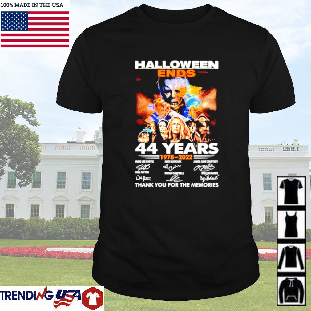 Awesome Halloween Ends 44 years 1978 2022 thank you for the memories signature shirt