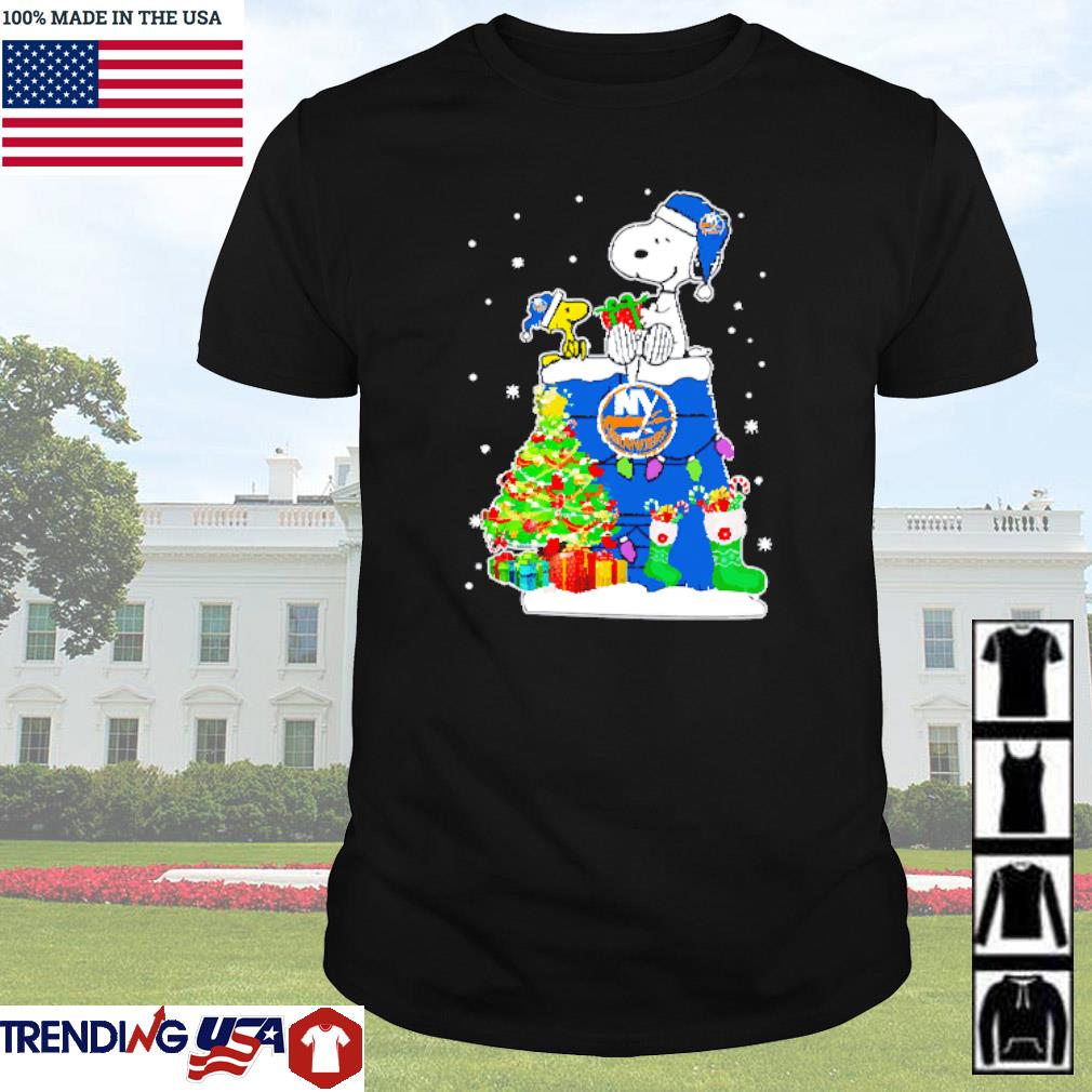 Original New York Islanders Snoopy & Woodstock Christmas shirt