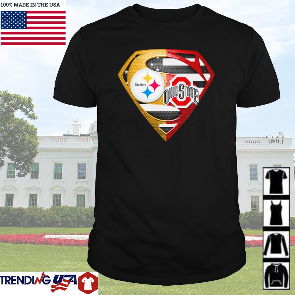 Nice Pittsburgh Steelers and Ohio State Buckeyes superman shirt