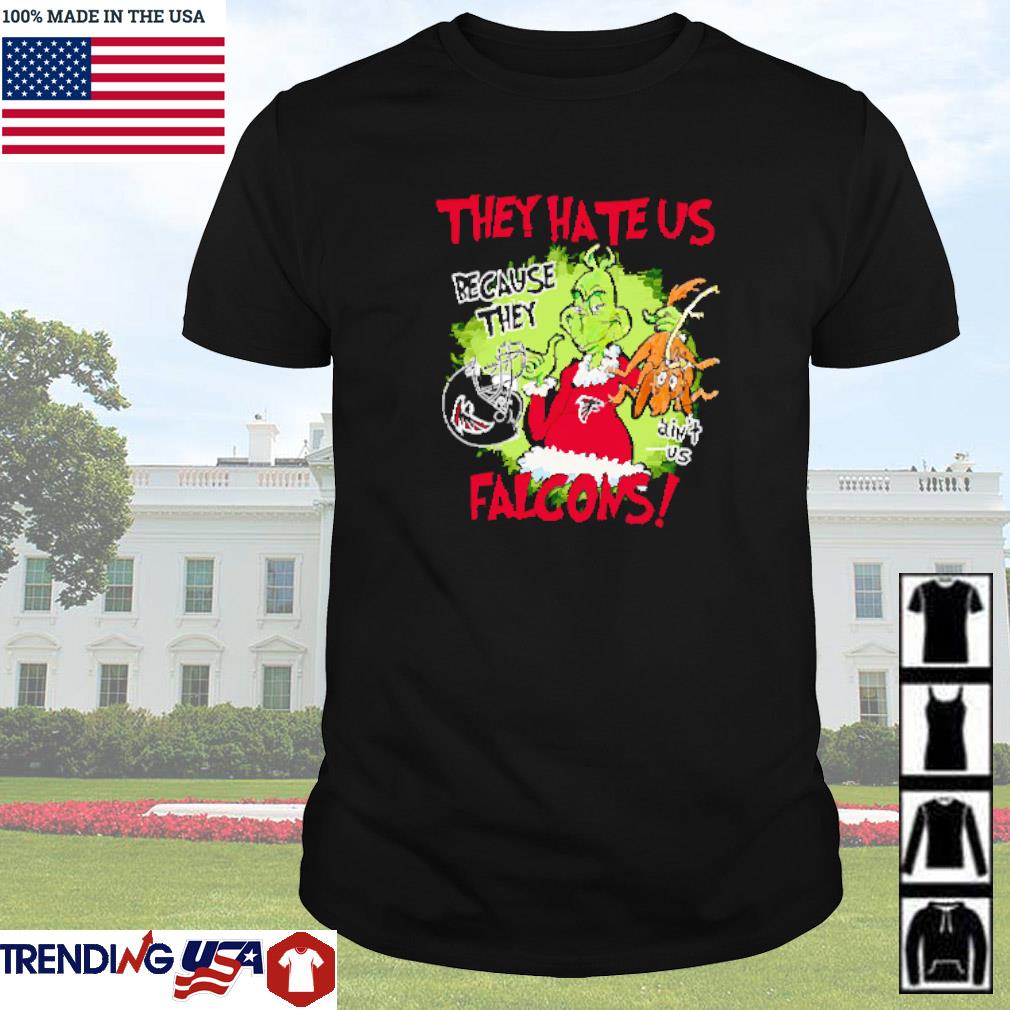 Official Mr. Grinch and Max they hate us because they ain't us Atlanta Falcons shirt